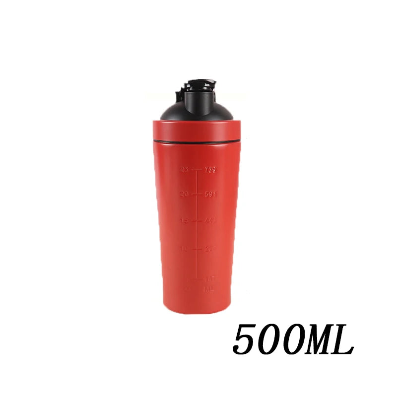 🥤 Stainless Steel Protein Shaker Bottle – Leak Proof Gym Fitness Cup