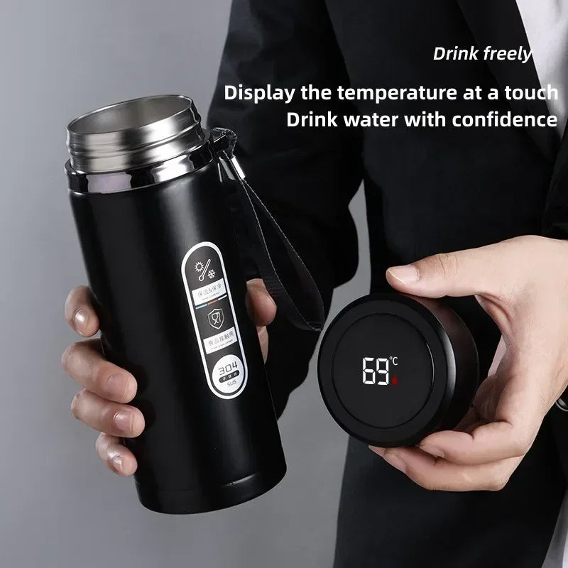 🌡️ Stainless Steel LED Temperature Thermos Bottle 💧✨