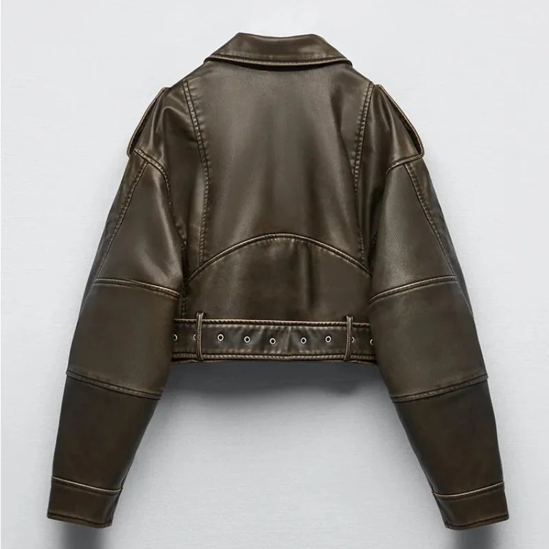 🧥 Women’s Zip-Up Streetwear Jacket – Casual Pocket Coat