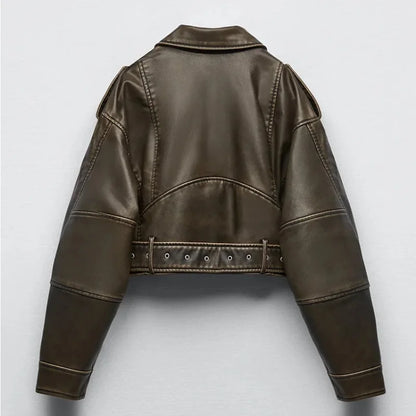 🧥 Women’s Zip-Up Streetwear Jacket – Casual Pocket Coat