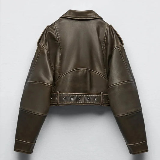 🧥 Women’s Zip-Up Streetwear Jacket – Casual Pocket Coat