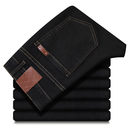 👖 Glomexia – Black Slim Men’s Jeans 🖤