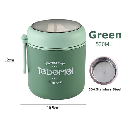 Insulated Stainless Steel Food Jar 🍲 | Leakproof Lunch Container