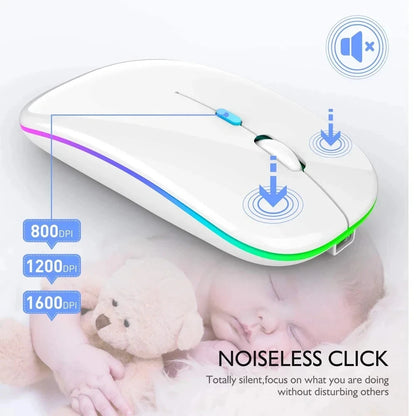 🖱️ ✨ Glomexia Dual-Mode Wireless Mouse (Bluetooth + 2.4G)