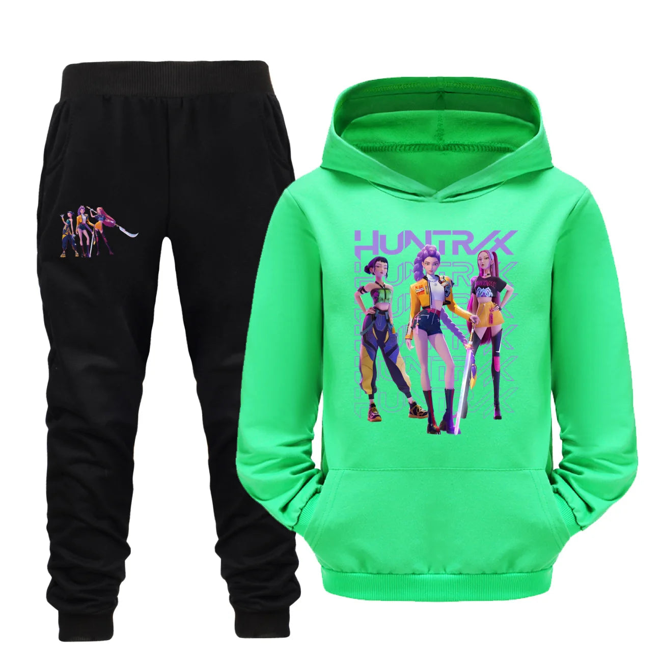 Glomexia Cartoon Hoodie Set – Teen Autumn Streetwear