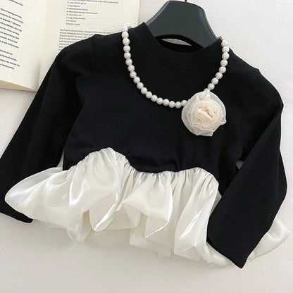 Girls Lace Long Sleeve Top & Pants Set