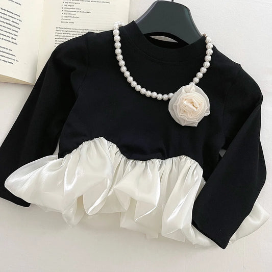Girls Lace Long Sleeve Top & Pants Set