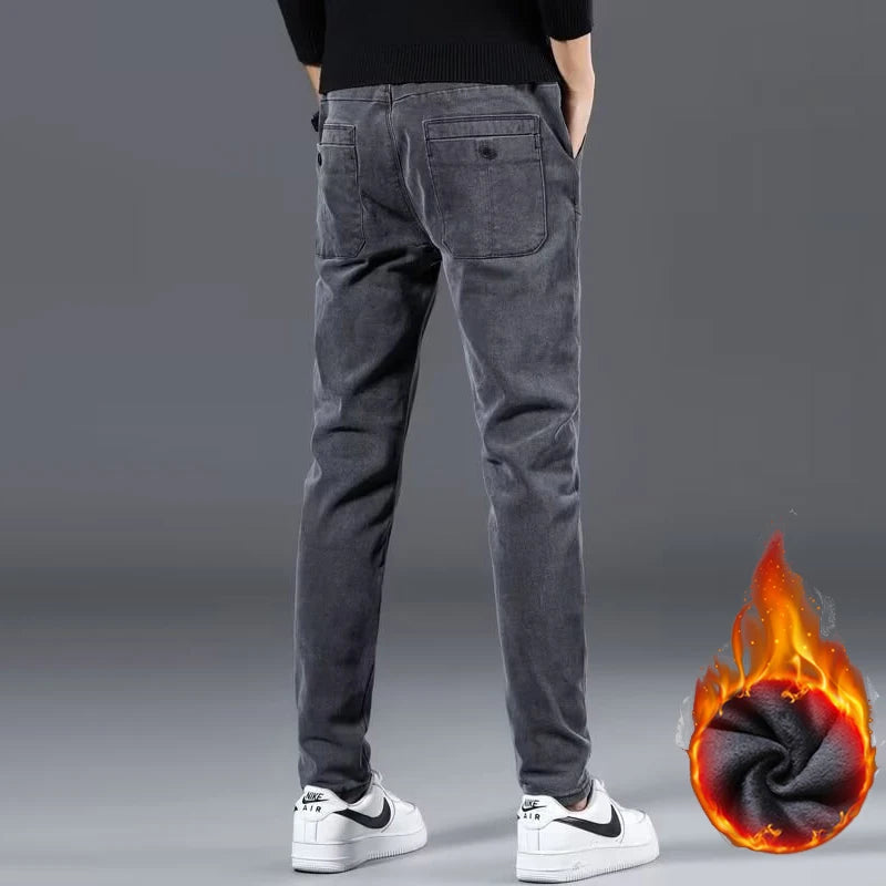 👖🔥 Glomexia Men’s Winter Slim Fit Ankle Jeans