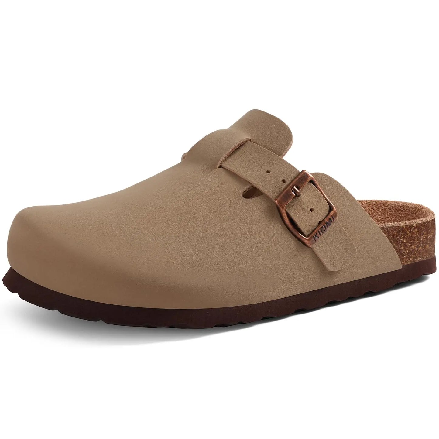Women Suede Cork Mules 👡 | Arch Support Buckle Clogs