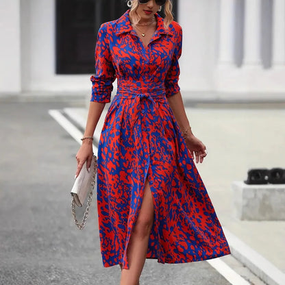 👗 Polo Neck A-Line Casual Dress