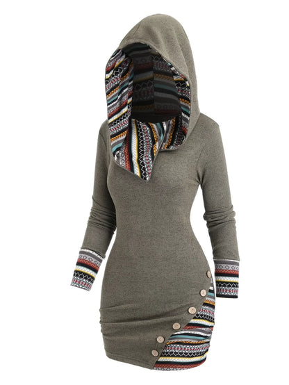 ✨ Hooded Bodycon Mini Dress