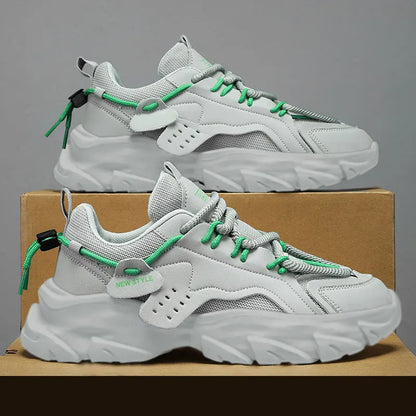 Breathable Thick-Sole Men’s Sneakers
