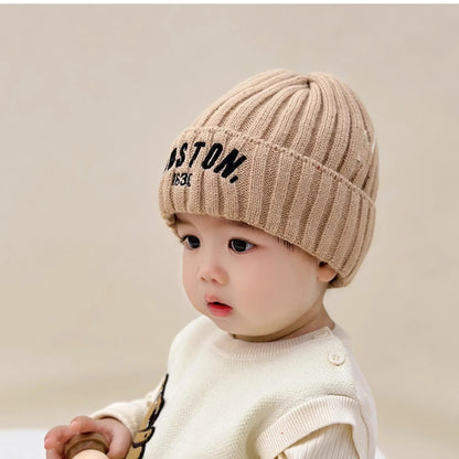 Baby Winter Cotton Knit Cap ❄️ | Warm Letter Hat