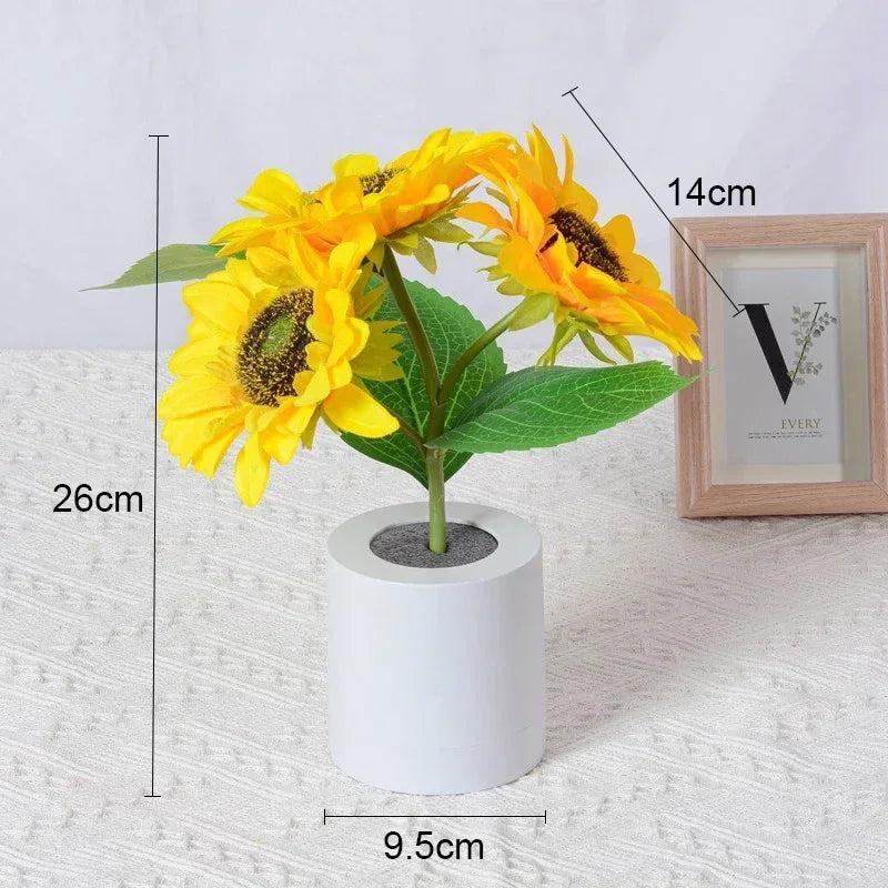 Rechargeable Sunflower LED Night Lamp