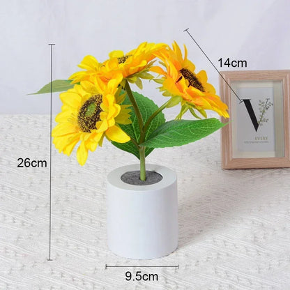 Rechargeable Sunflower LED Night Lamp