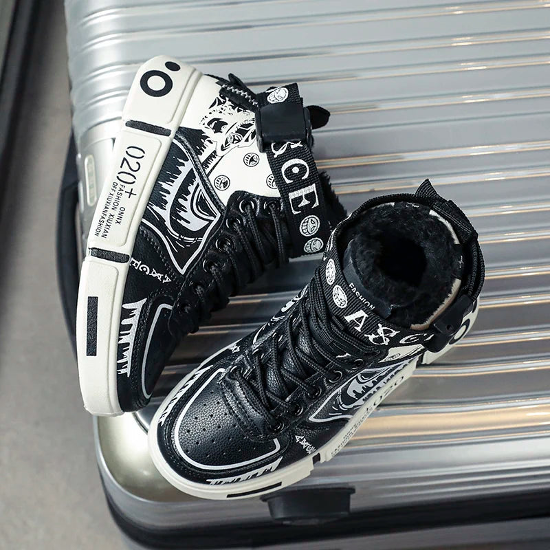 Boys High-Top Winter Sneakers 👟❄️ | Waterproof Anti-Slip