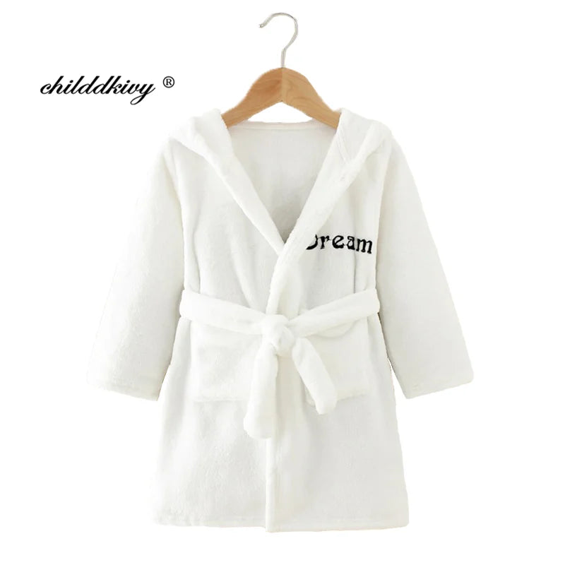 Premium Kids Flannel Hooded Pajama Robe (2–8Y)