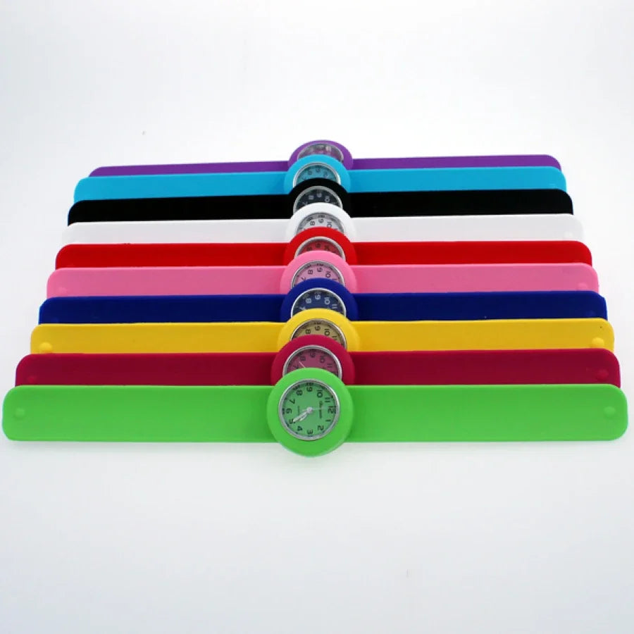 Kids Silicone Slap Wrist Watch ⌚ | 10 Colors Unisex Fun Pop Watch