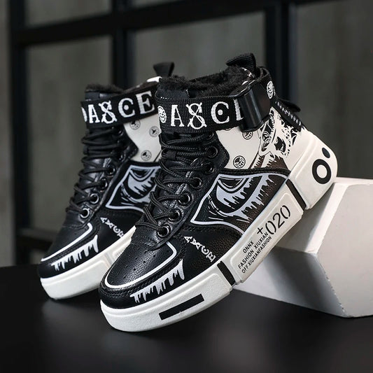 Boys High-Top Winter Sneakers 👟❄️ | Waterproof Anti-Slip