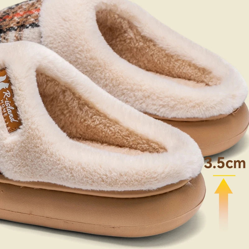 Women Fur Winter Slippers ❄️🥿 | Plush Warm EVA Sole
