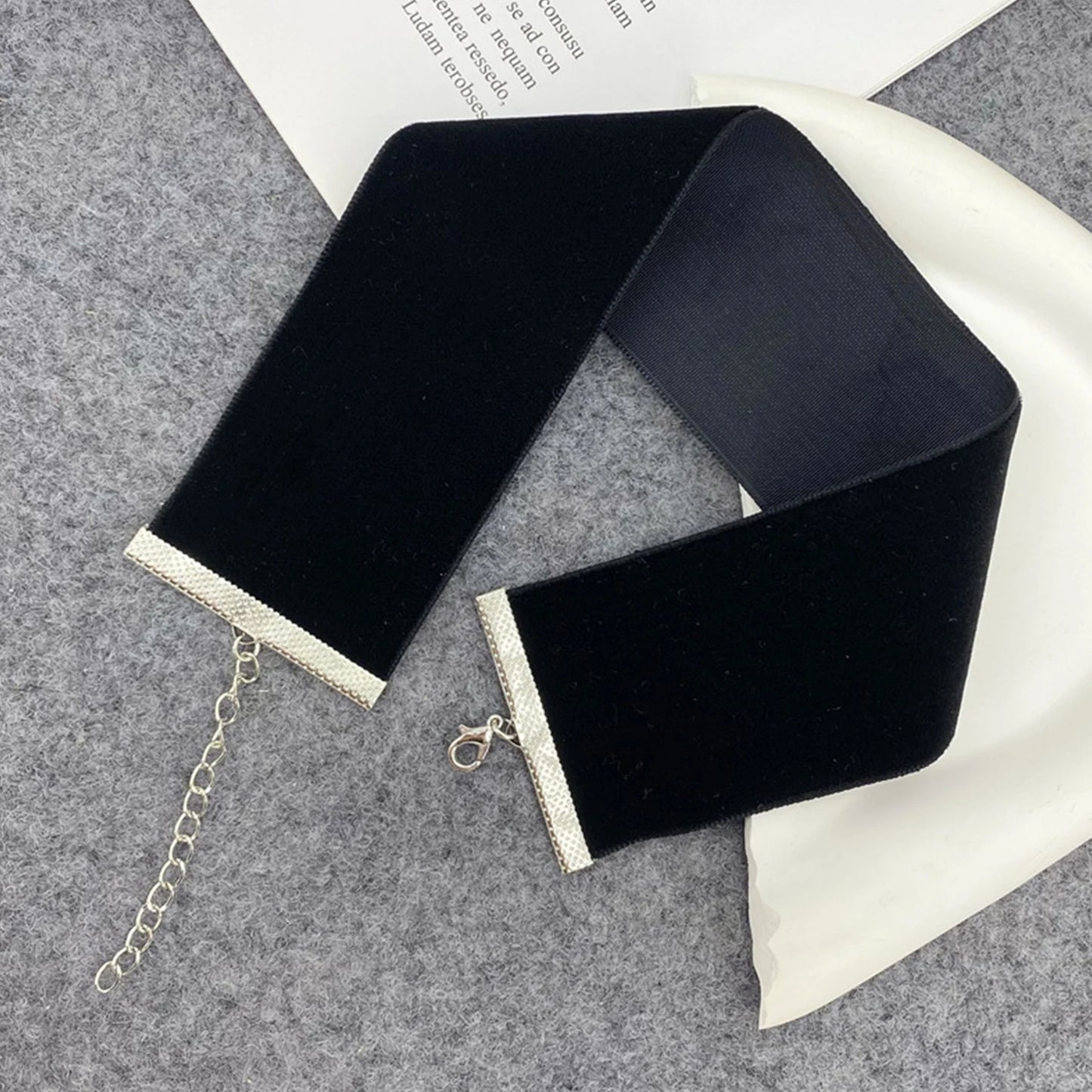 Black Velvet Gothic Choker Necklace