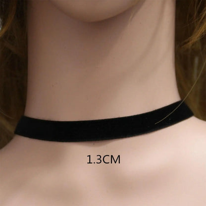 Black Velvet Gothic Choker Necklace