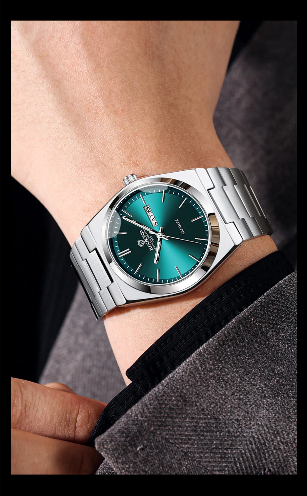 Glomexia Gold Quartz Men’s Watch ✨
