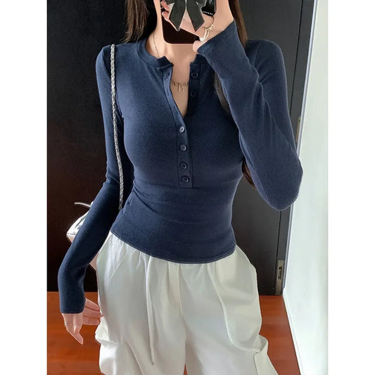 🖤 Sexy Slim Fit Long Sleeve Top for Women