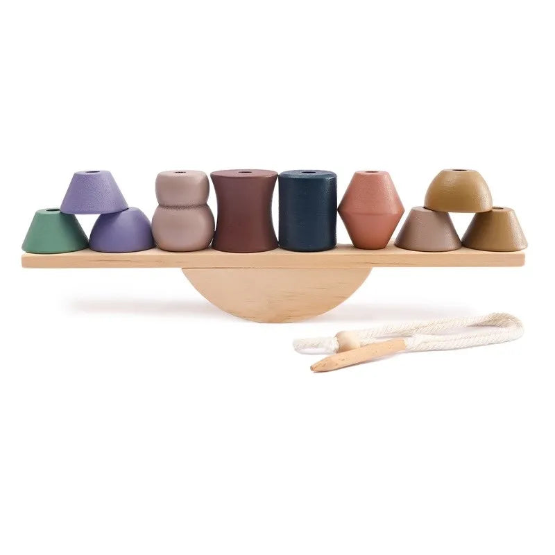Wooden Montessori Threading Board Toy for Kids