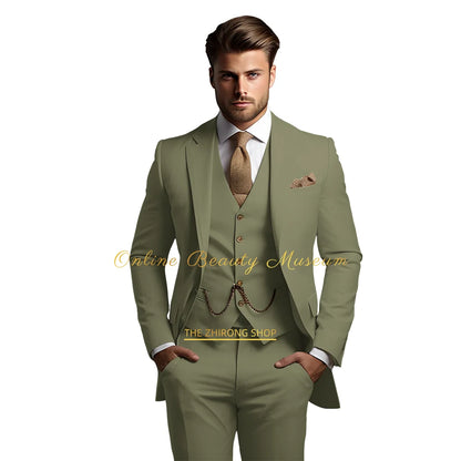 🤵 Men’s Wedding Banquet Suit – Classic Single Breasted Formal Set