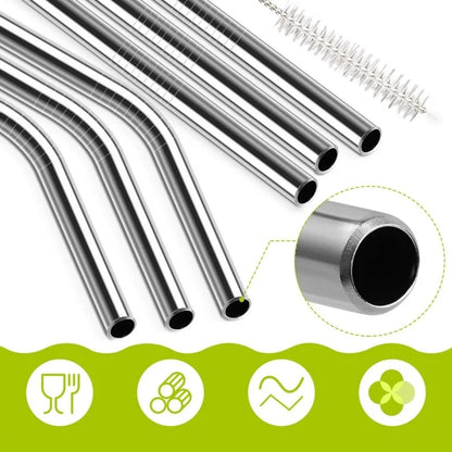 🥤 ✨ Glomexia Stainless Steel Straw Set (2-Pack)