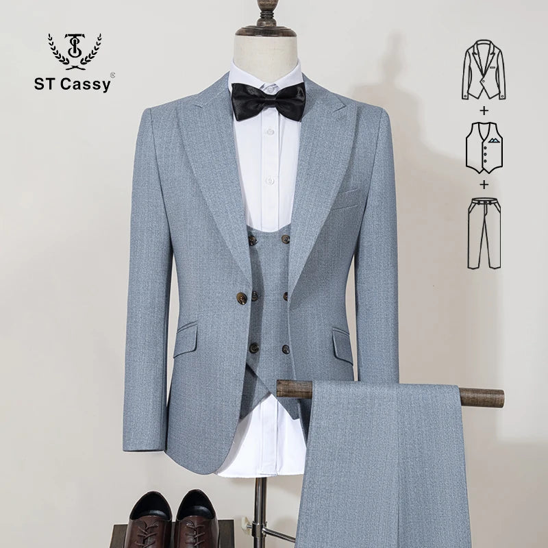Men’s 3-Piece Slim Fit Suit 🤵 | Wedding & Business