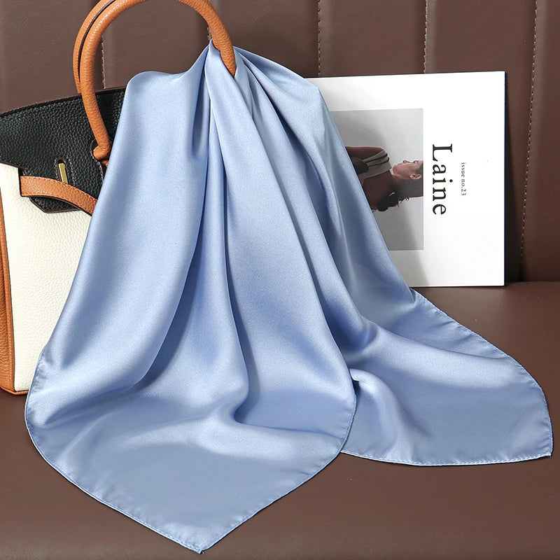 🧣 Glomexia 70x70 Fashion Square Scarf – Elegant Travel Hair Wrap ✨