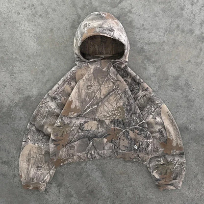 🔥 Y2K Camo Zip Up Hoodie – Oversized Streetwear Sweatshirt