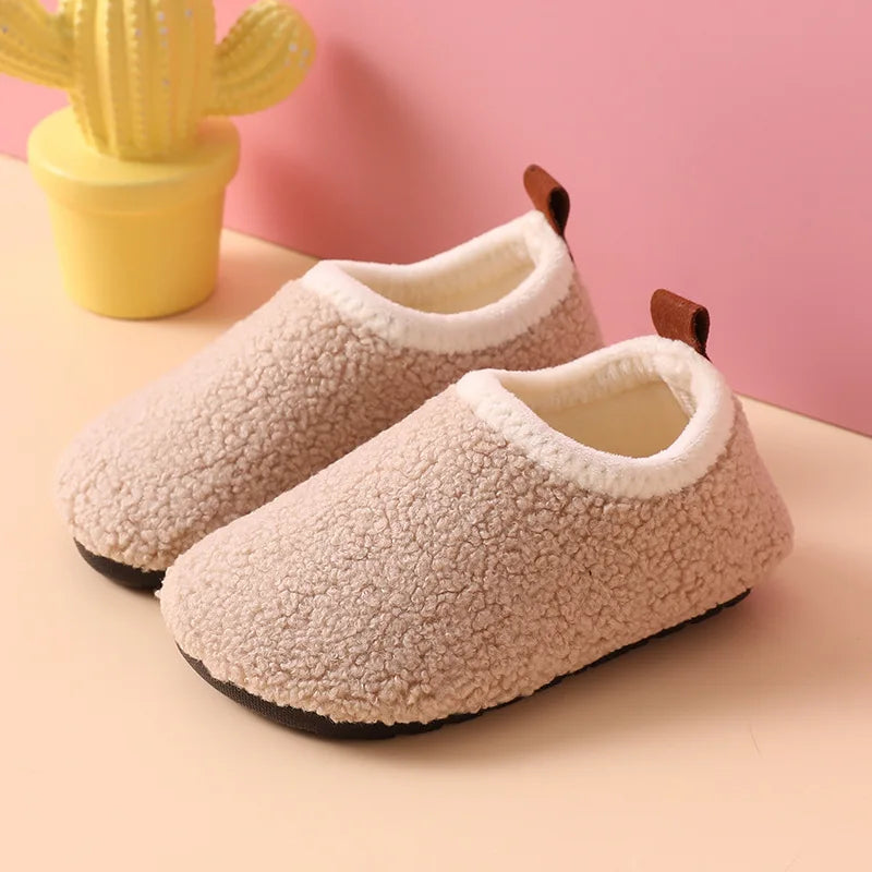 Kids Winter Cotton Slippers 🧸 | Warm Anti-Slip Home Shoes