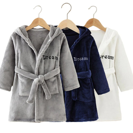 Premium Kids Flannel Hooded Pajama Robe (2–8Y)