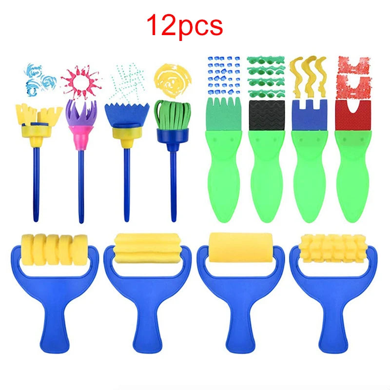Kids EVA Painting Sponge Brush & Stamp Set