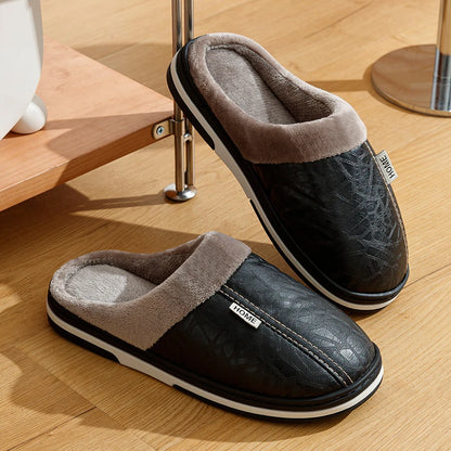 Glomexia Men Winter Plush Slippers ❄️ | Warm Bedroom Shoes