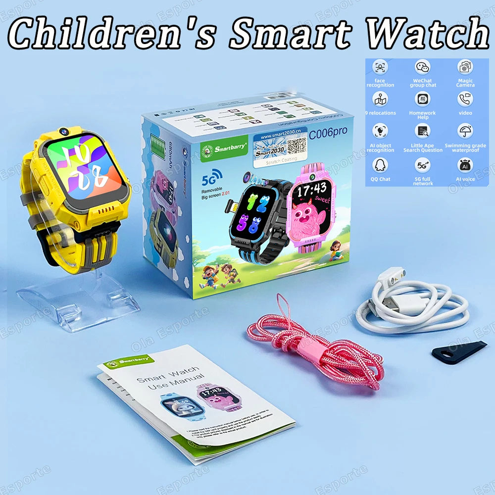 Kids 5G Smart Watch – SOS GPS Tracker with Camera & WiFi