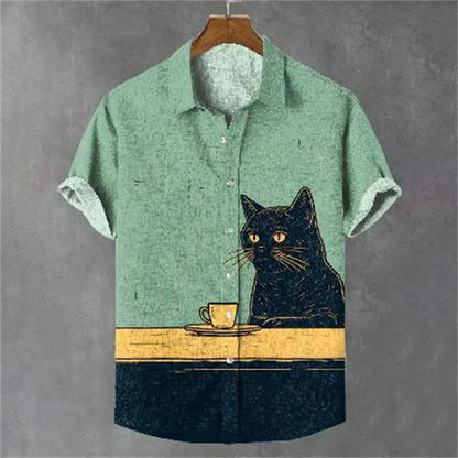Men’s High-End Printed Street Party Shirt