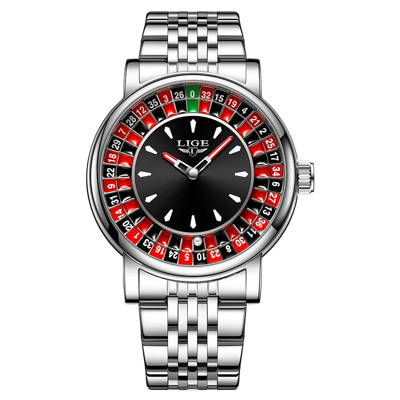 Glomexia Roulette Men Watch | Rotating Dial Waterproof