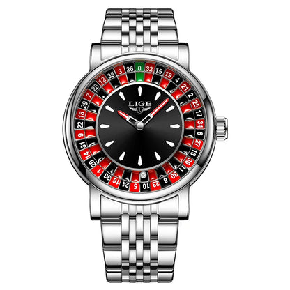 Glomexia Roulette Men Watch | Rotating Dial Waterproof
