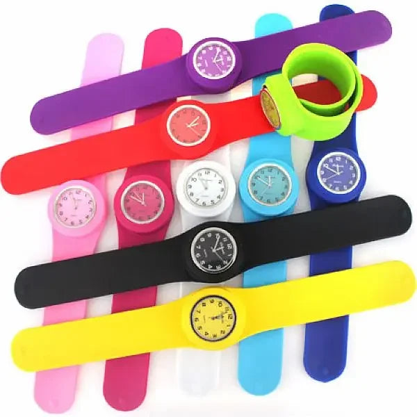 Kids Silicone Slap Wrist Watch ⌚ | 10 Colors Unisex Fun Pop Watch