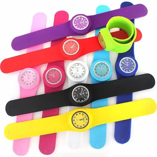 Kids Silicone Slap Wrist Watch ⌚ | 10 Colors Unisex Fun Pop Watch