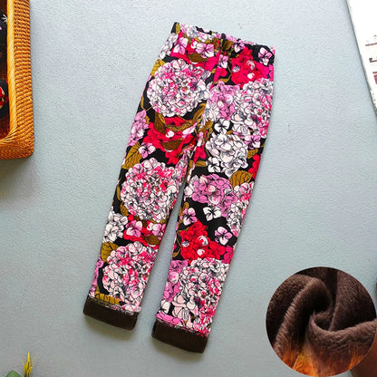 Premium Kids Winter Velvet Leggings – Thick Warm Cartoon Pants