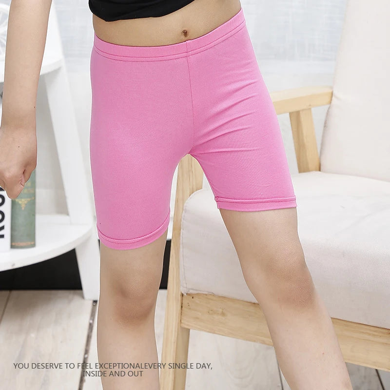 Premium Cotton Kids Leggings Shorts – Summer Safety Wear (2-13Y)