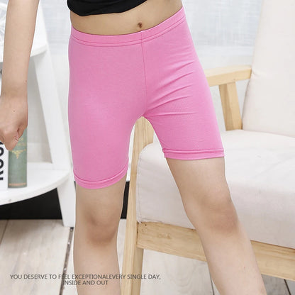 Premium Cotton Kids Leggings Shorts – Summer Safety Wear (2-13Y)