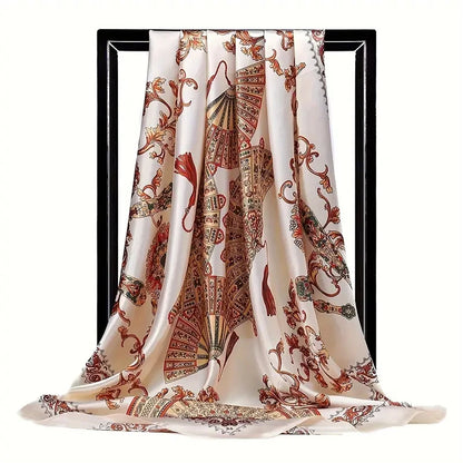 Premium 90x90 Paisley Fashion Scarf | Women Headband | GLOMEXIA