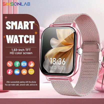 Bluetooth Call Smart Watch – 1.83” Touch Fitness Tracker
