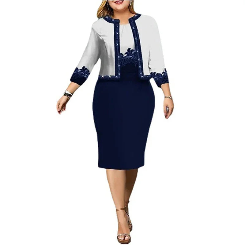Women’s Two Piece Dress Set – Floral Cardigan & Tank Dress